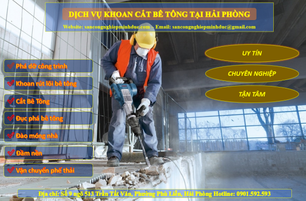DỊCH VỤ KHOAN CẮT BE TÔNG TẠI HẢI PHÒNG - 0901.592.593